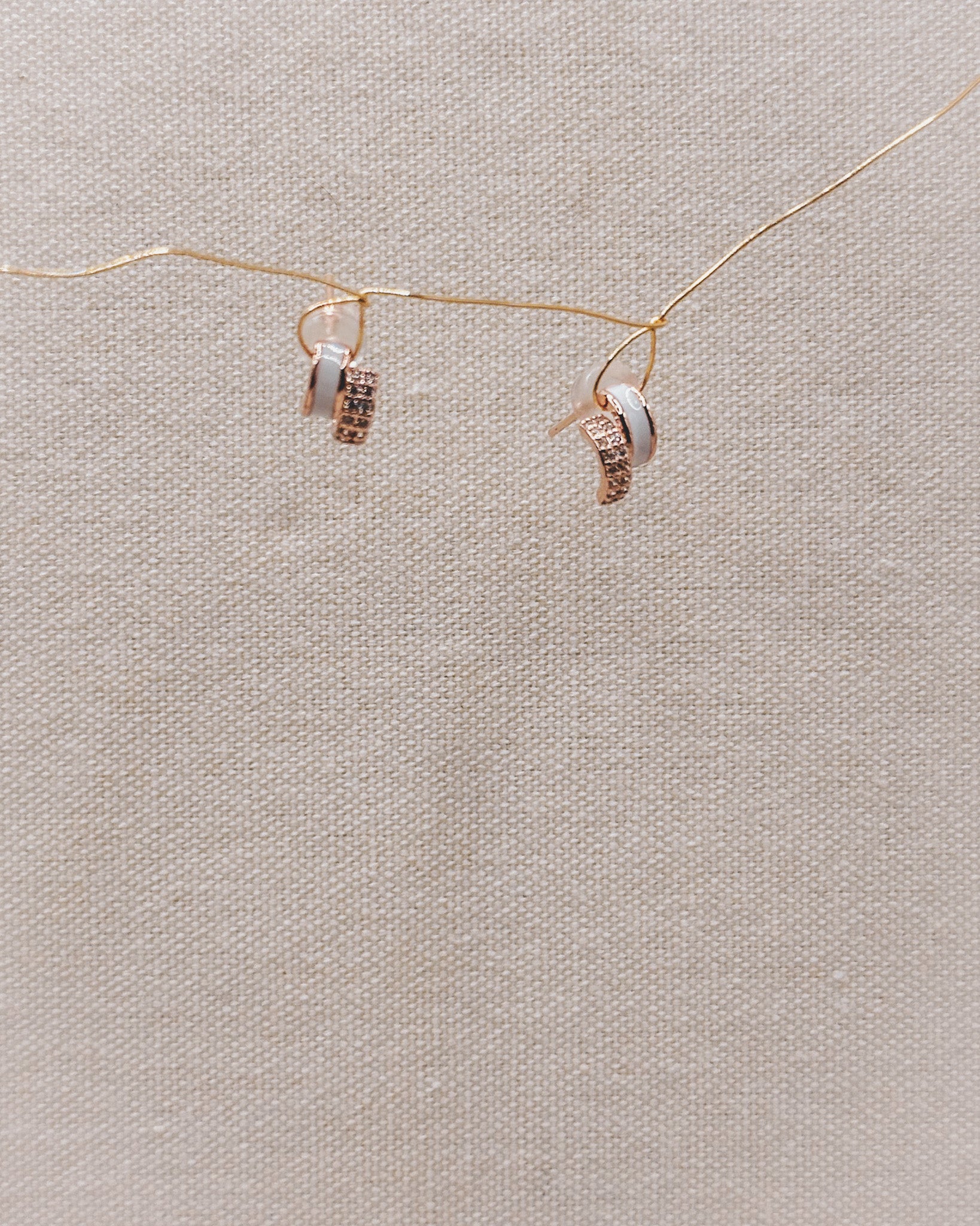 Stria Rose Gold Earrings Studs