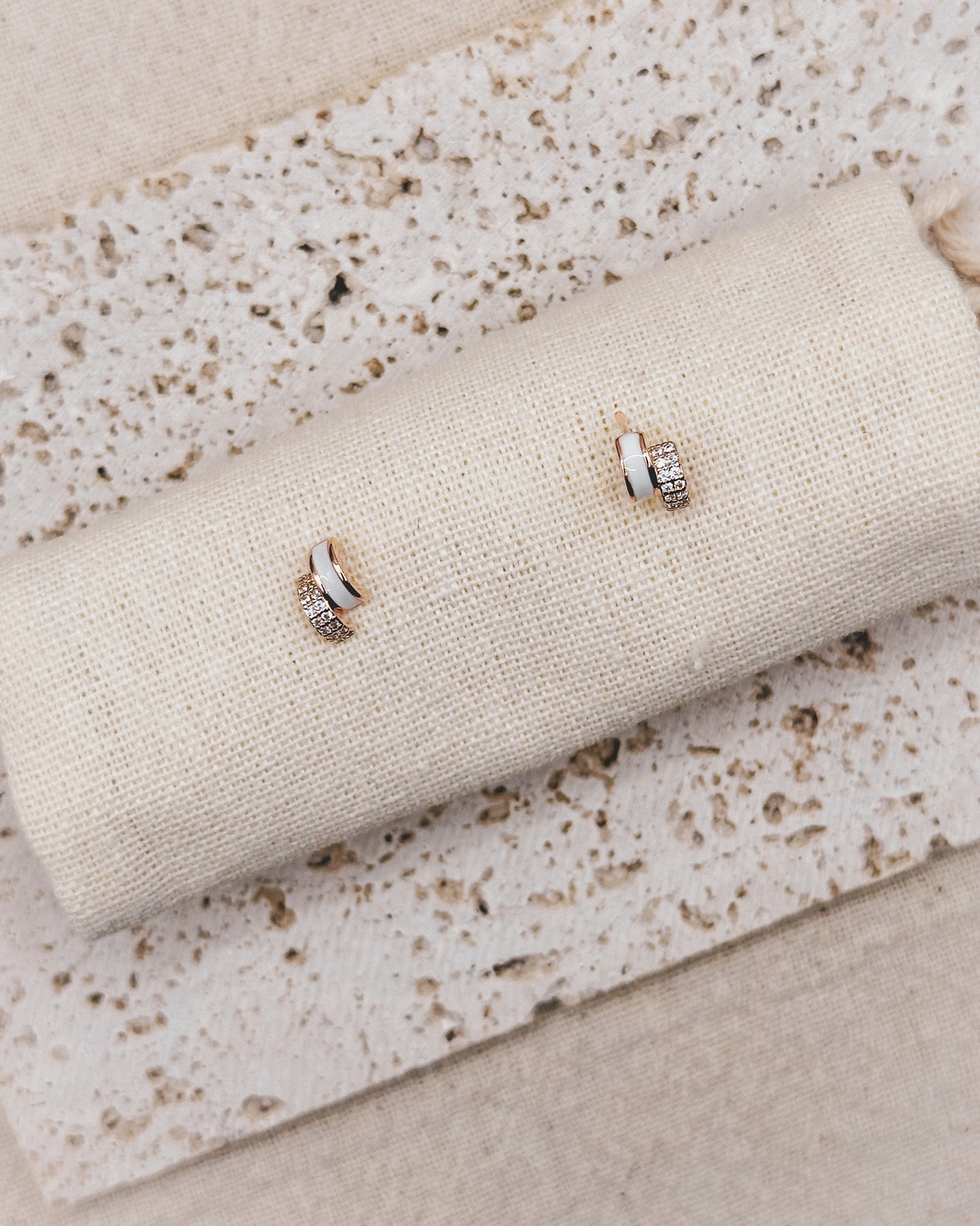 Stria Rose Gold Earrings Studs