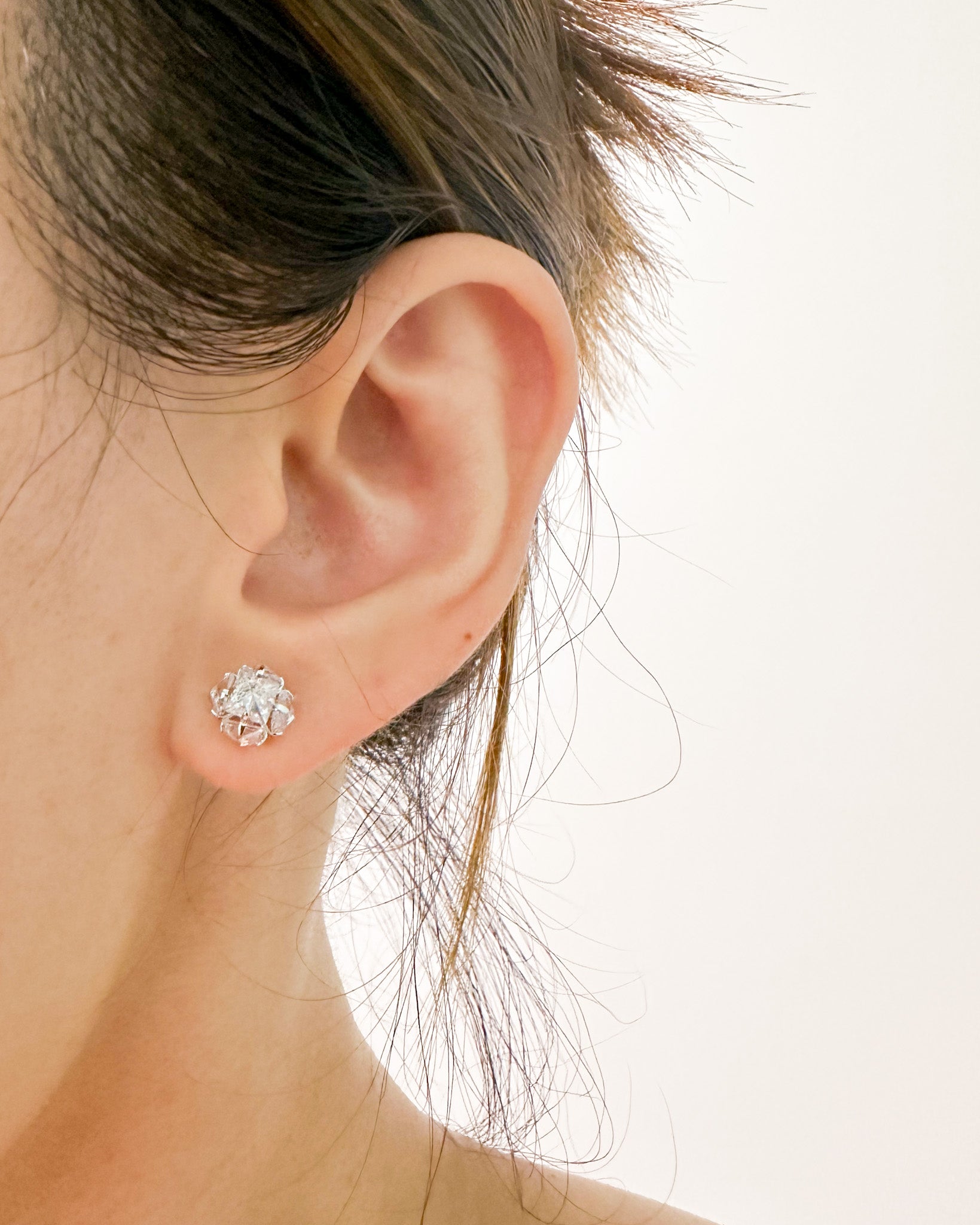 Sparkle Silver Earrings Studs