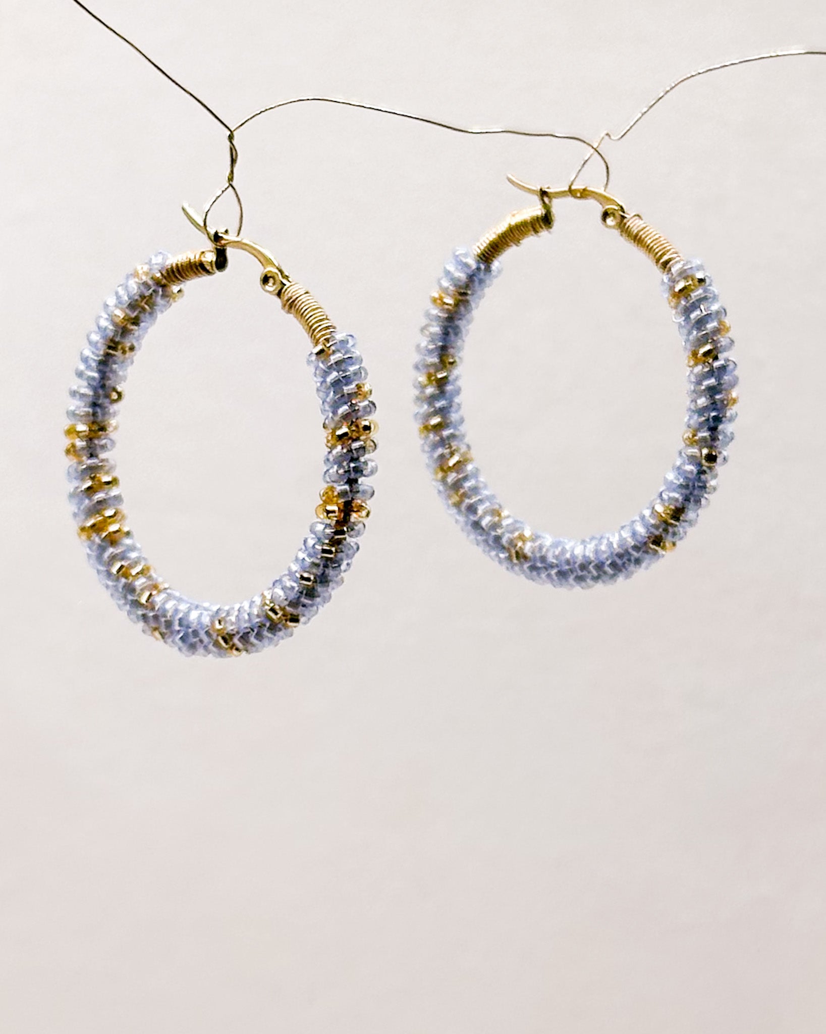 RAFFLES BLUE GOLD EARRINGS