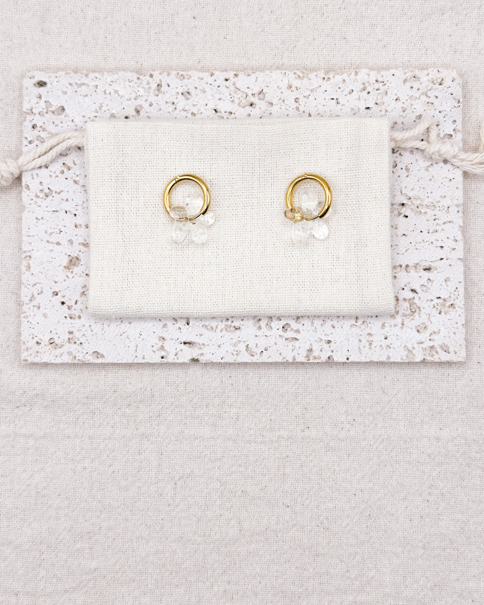 LILIA clear Earrings Huggies