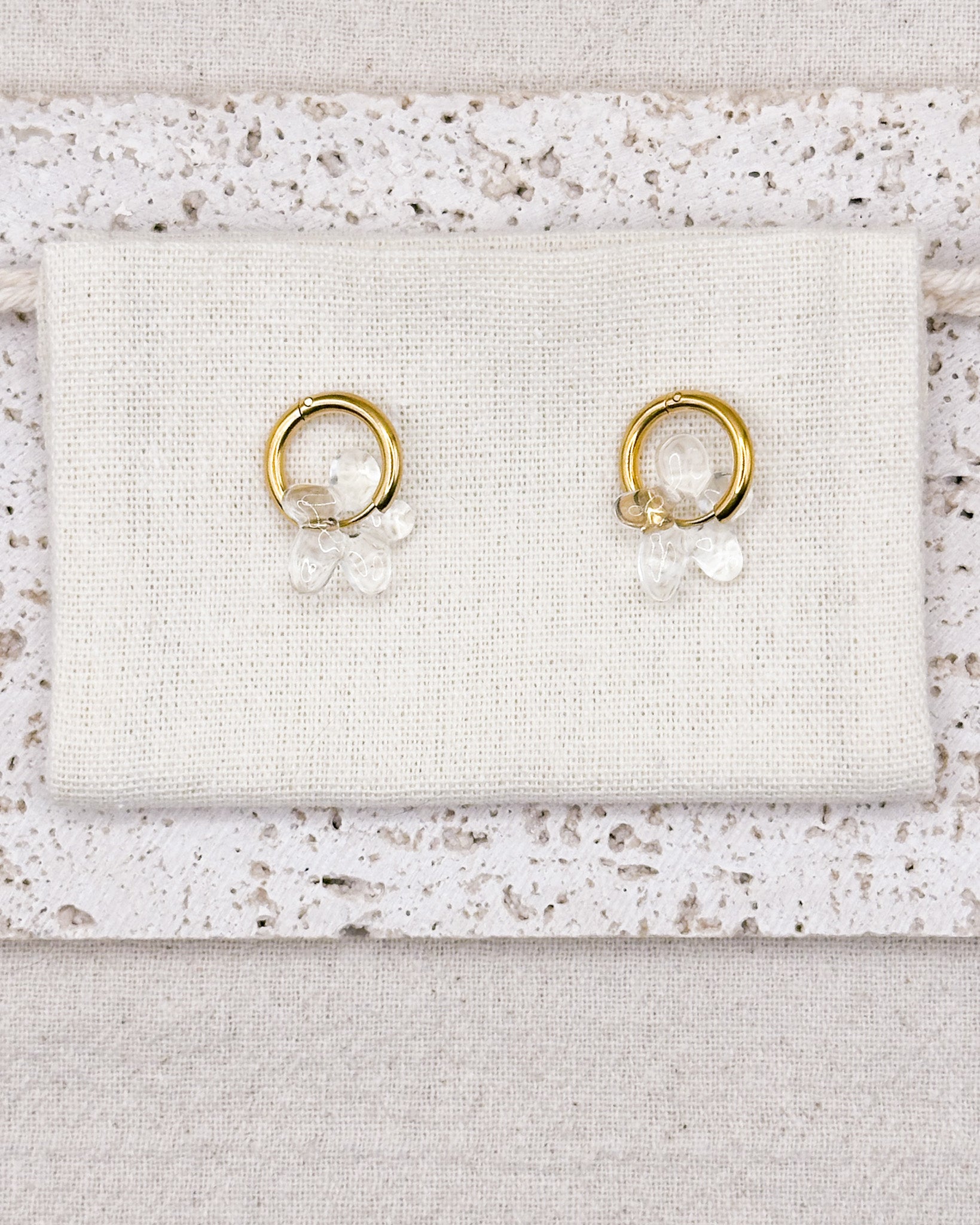 LILIA clear Earrings Huggies