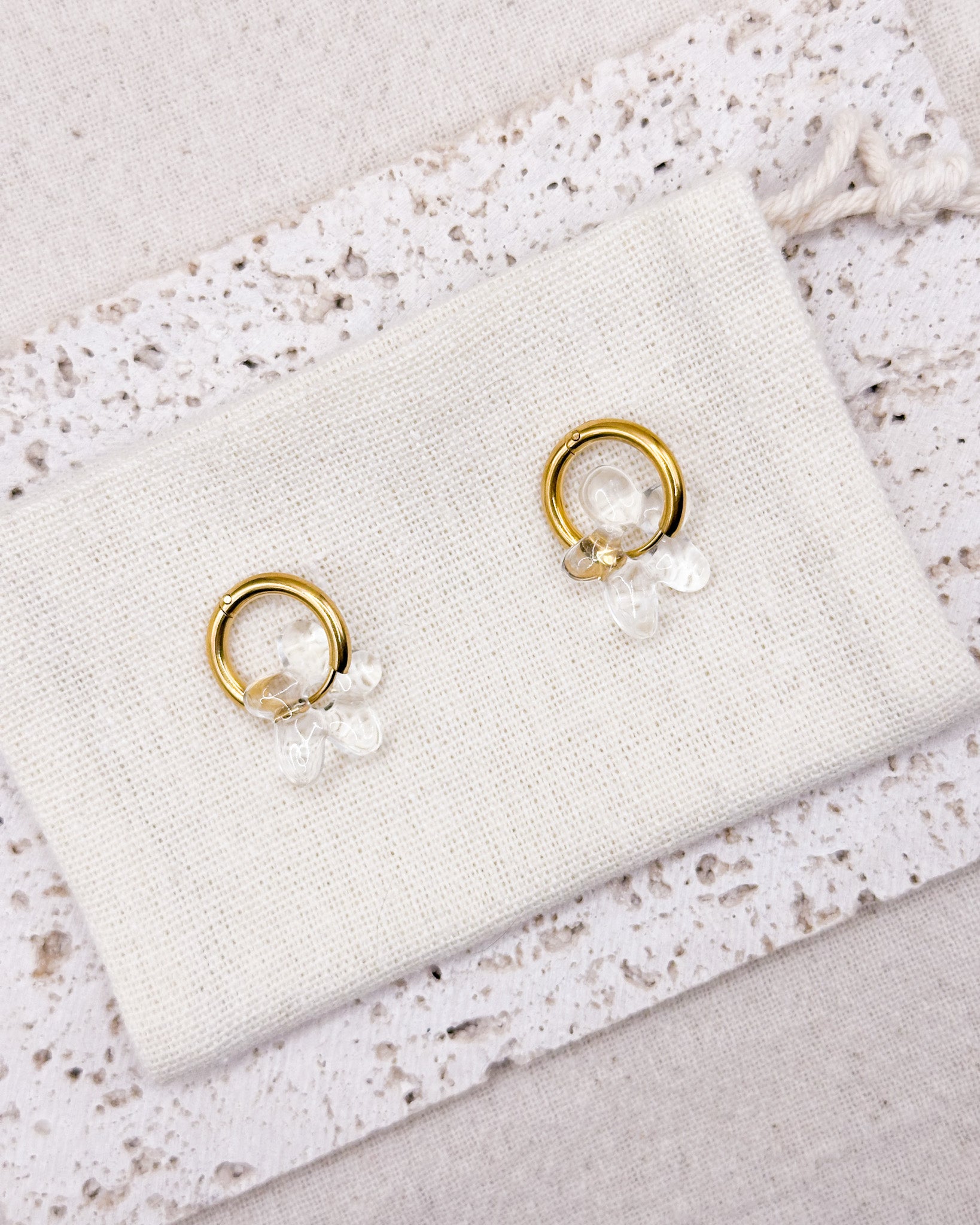 LILIA clear Earrings Huggies
