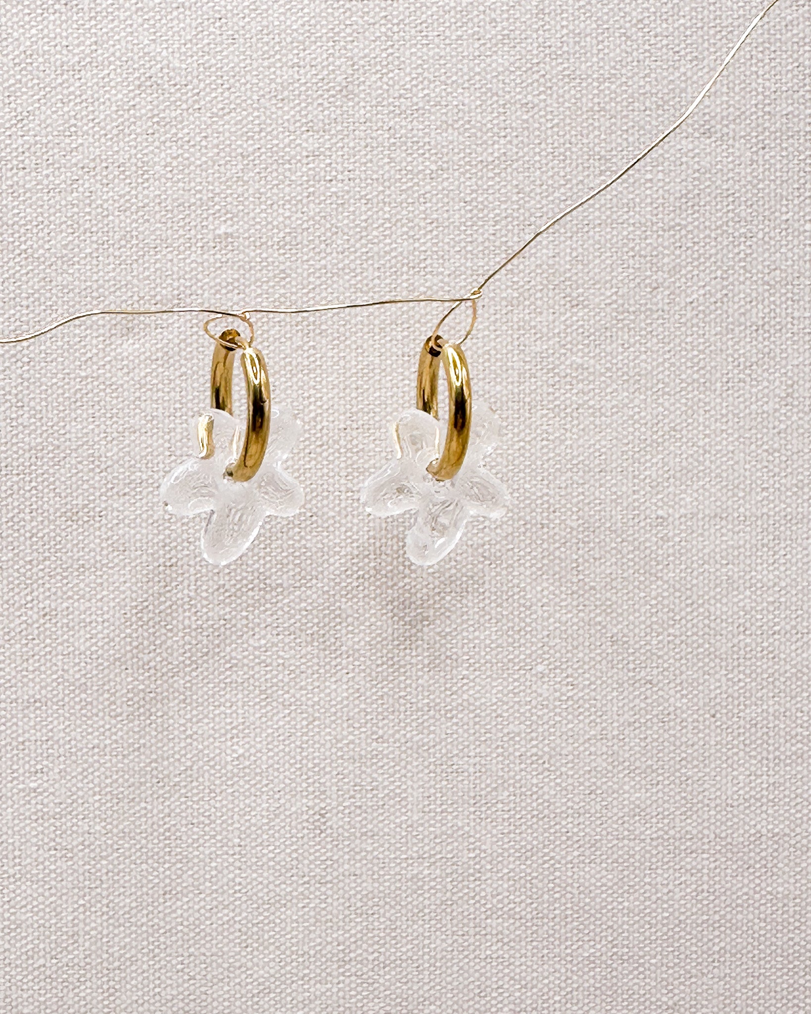 LILIA clear Earrings Huggies