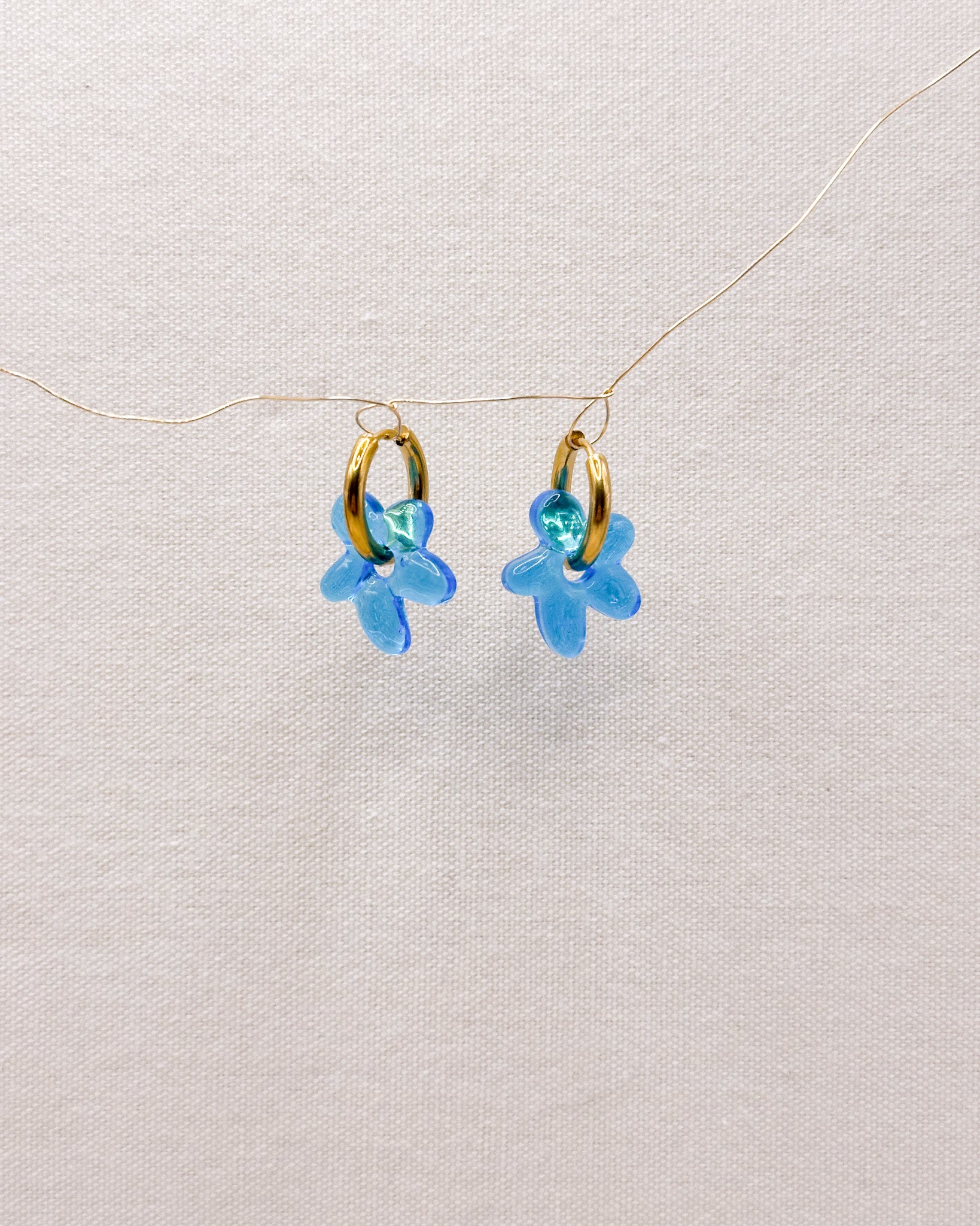 Lilia Blue Earrings Huggies