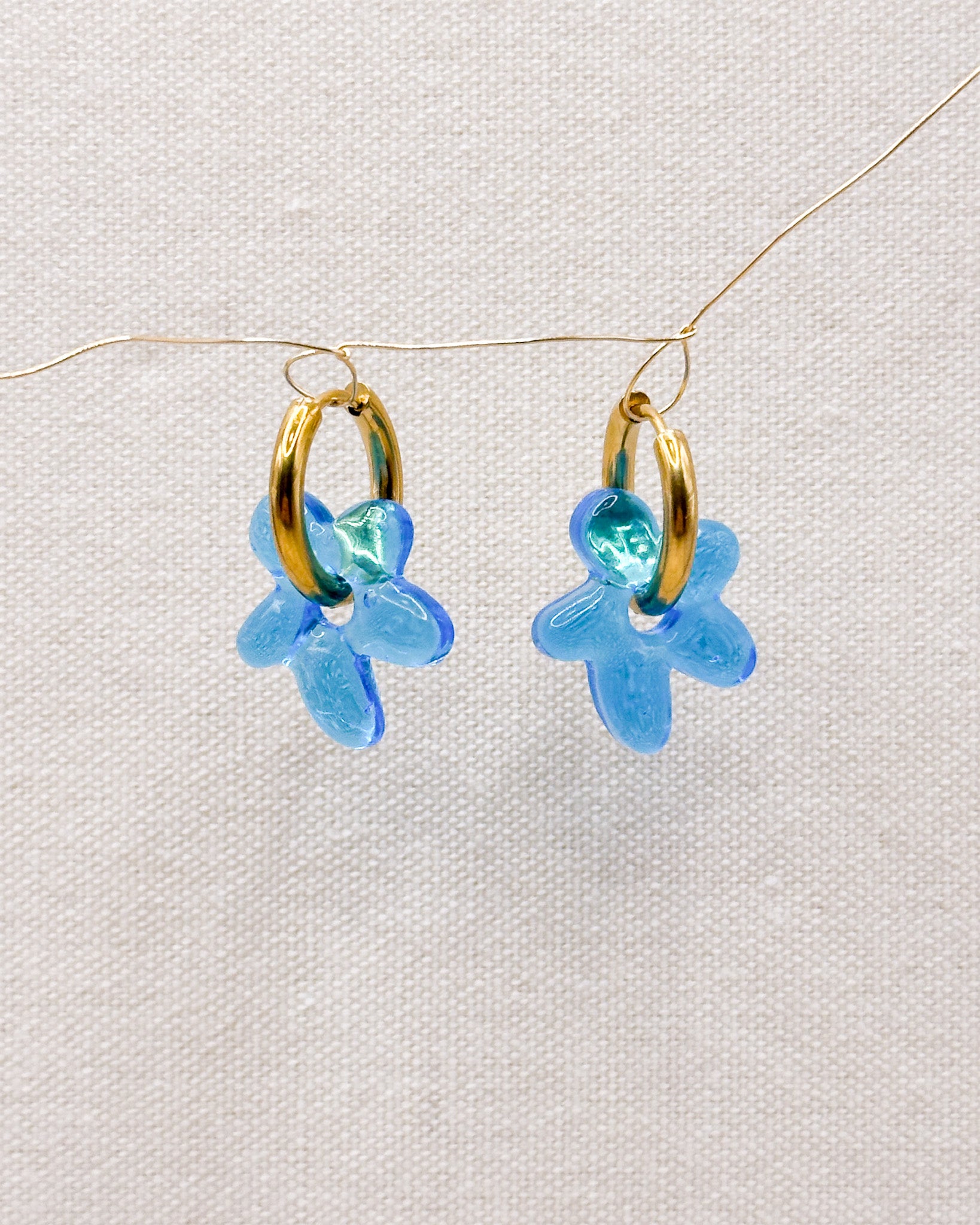 Lilia Blue Earrings Huggies