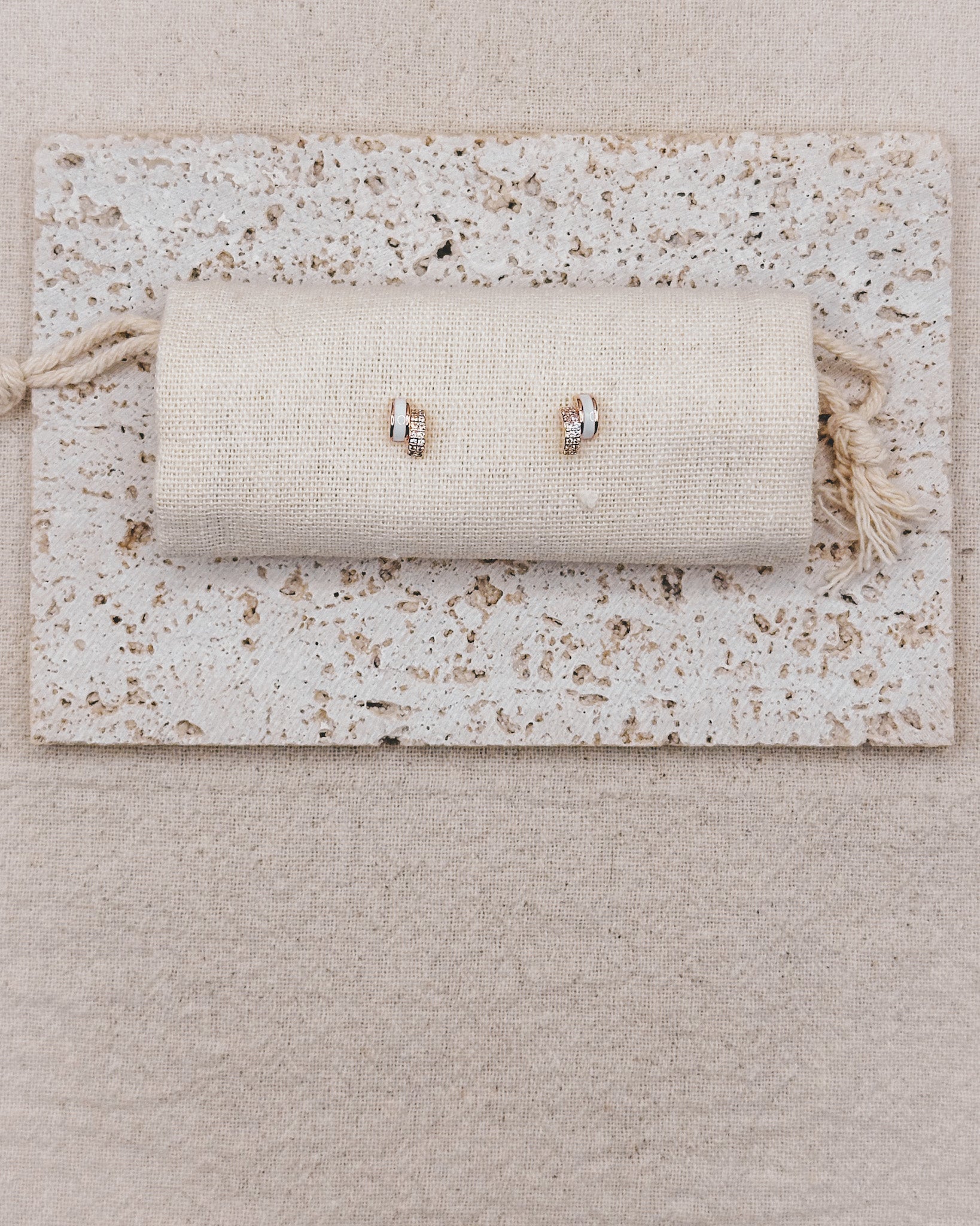 Stria Rose Gold Earrings Studs