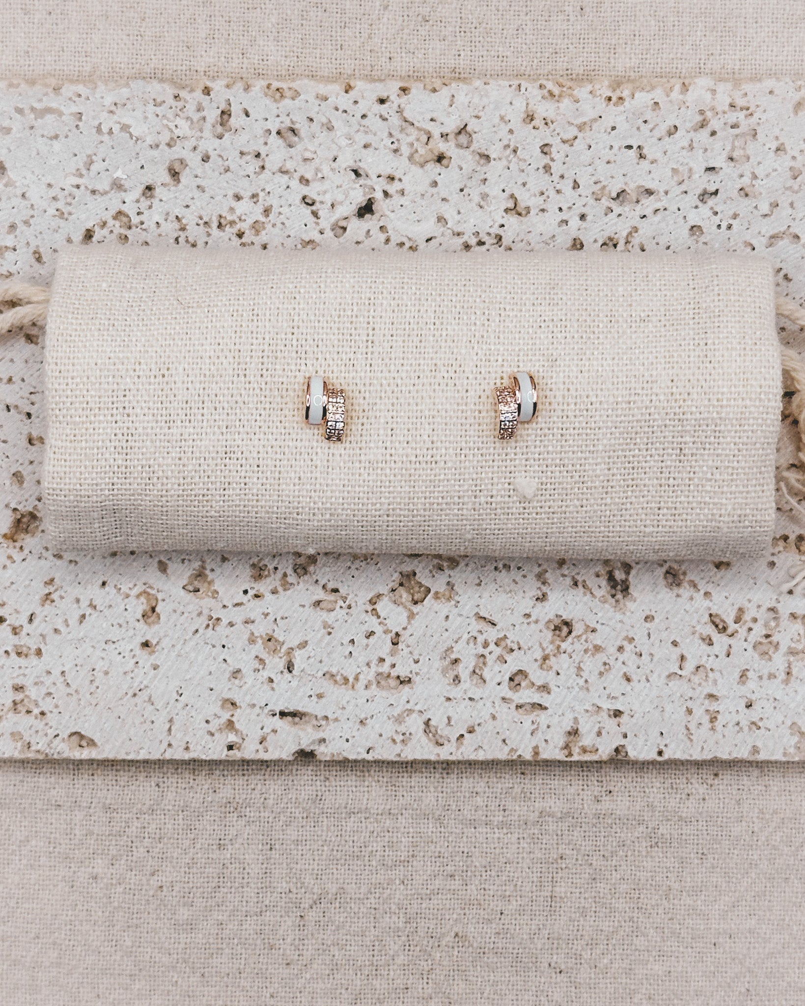 Stria Rose Gold Earrings Studs