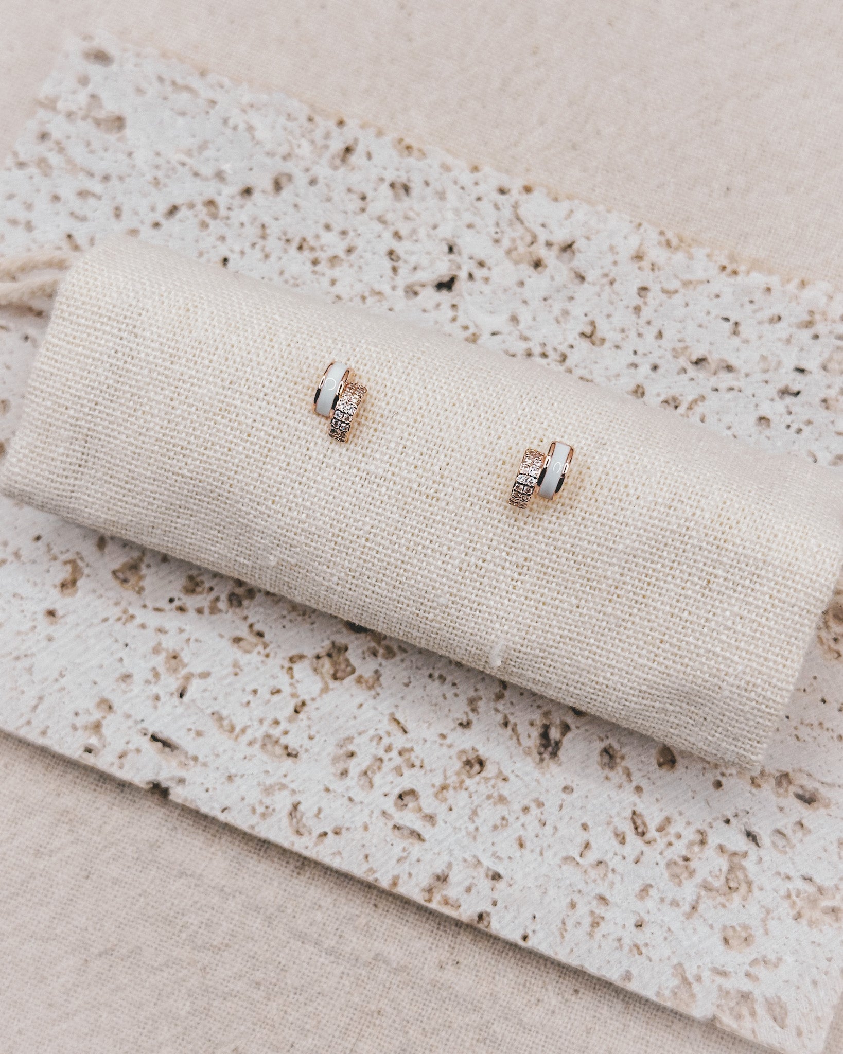Stria Rose Gold Earrings Studs