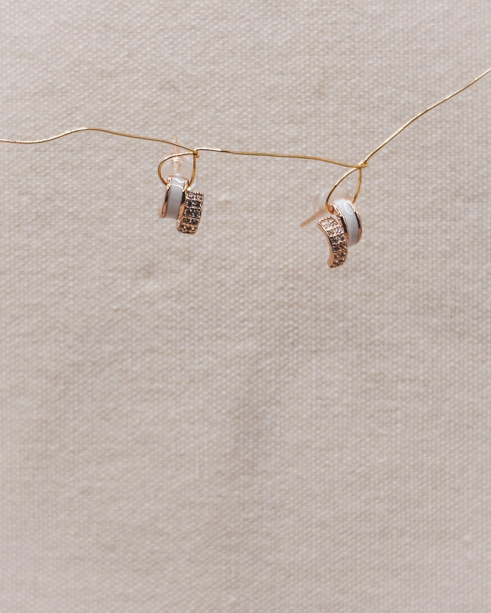 Stria Rose Gold Earrings Studs