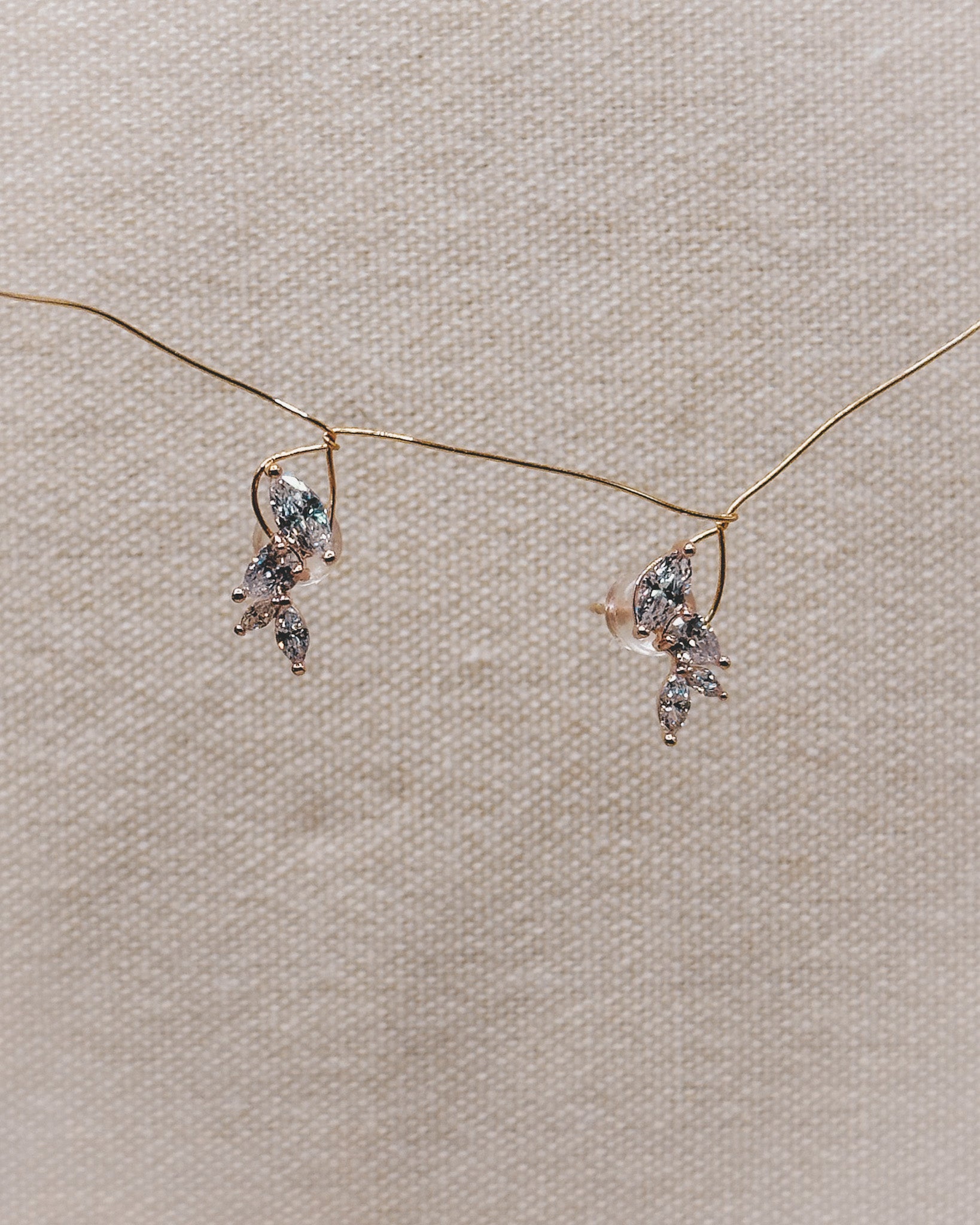 Star Dust Rose Gold Earrings Studs