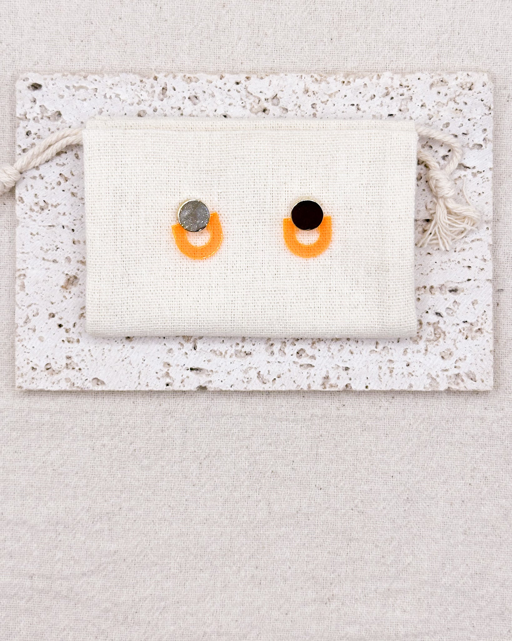 Auri Orange Earrings Studs