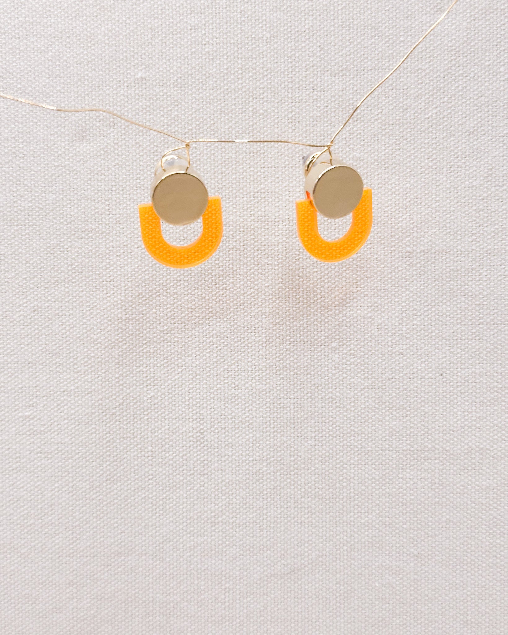 Auri Orange Earrings Studs