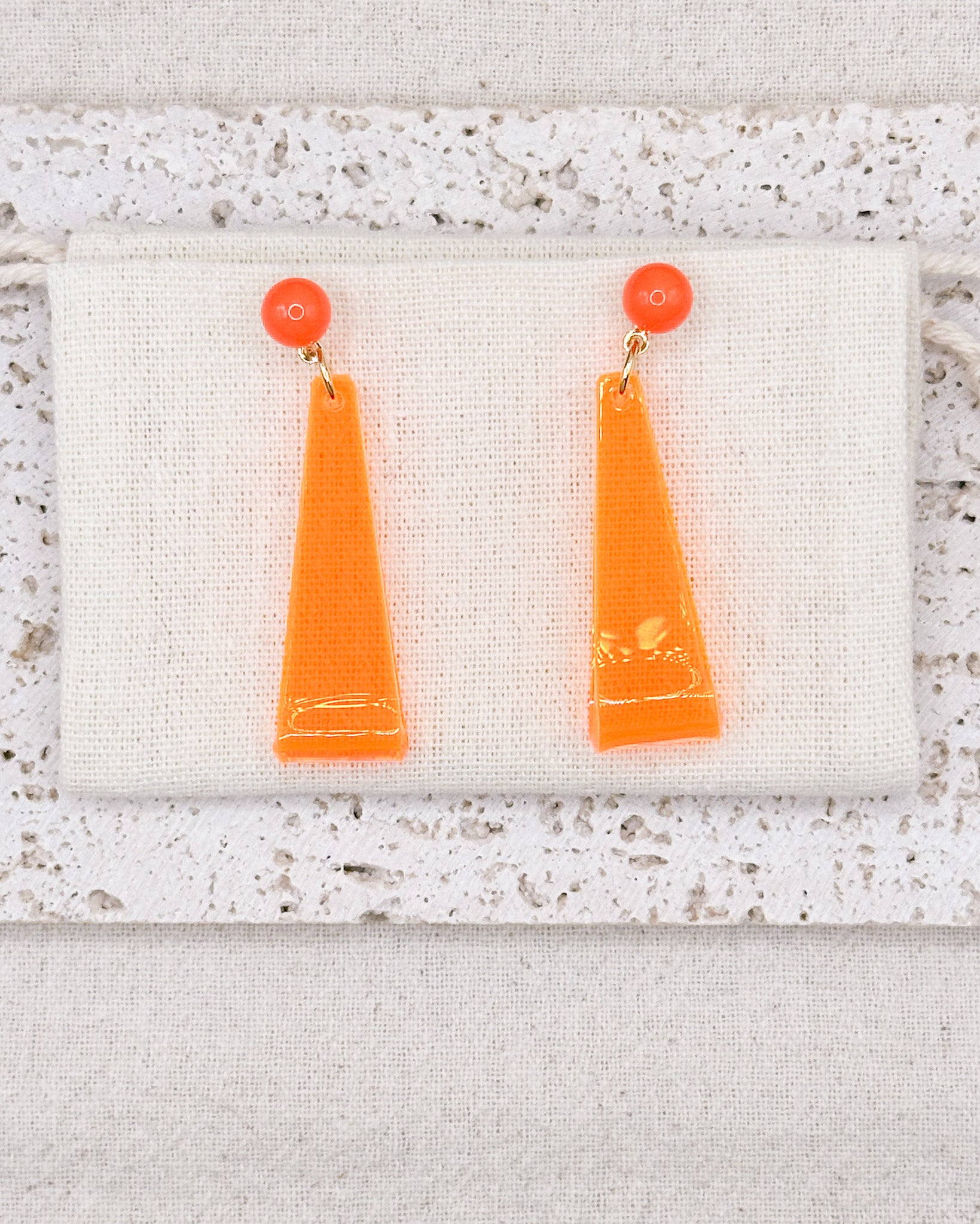 Luma Orange Earrings Studs