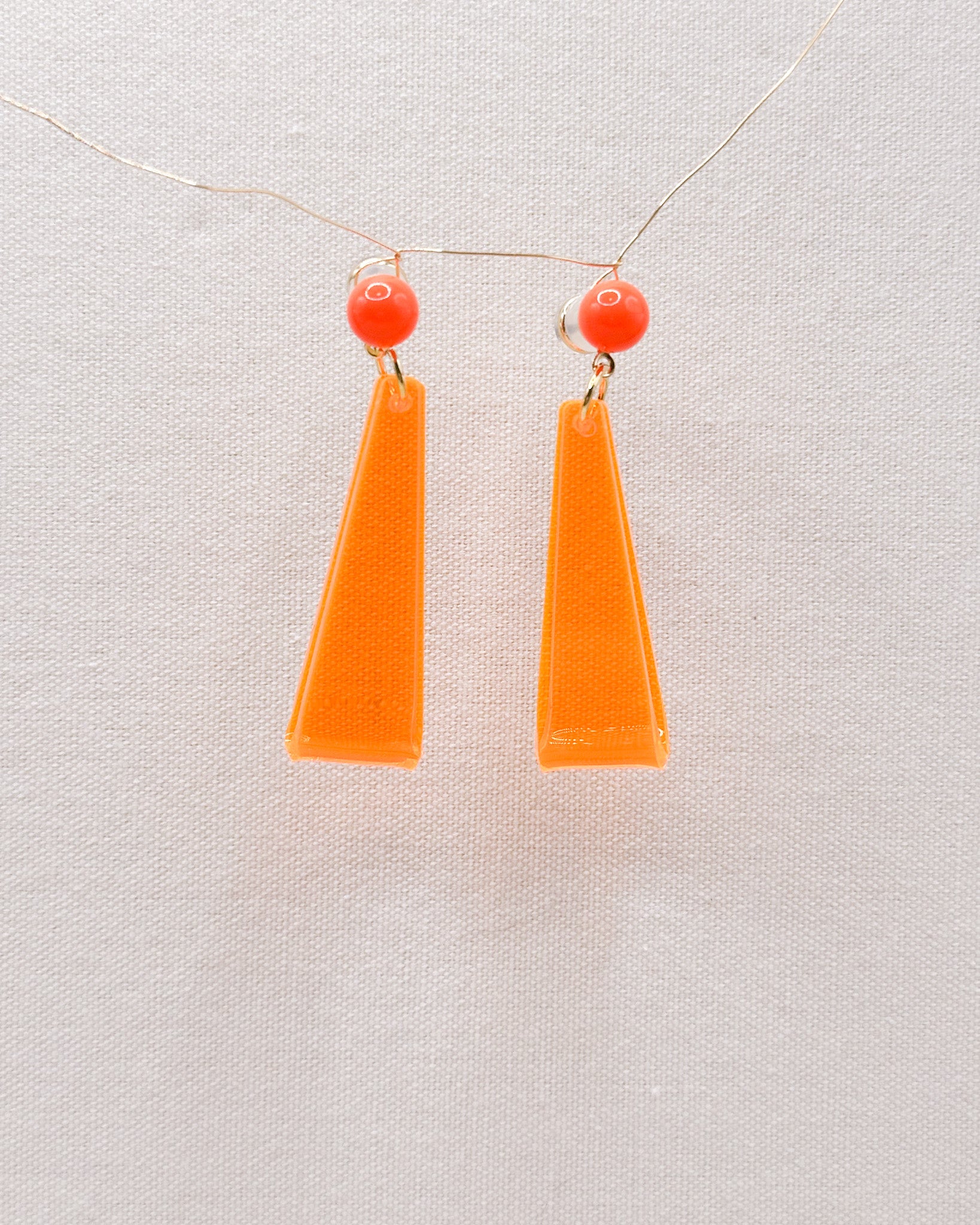 Luma Orange Earrings Studs