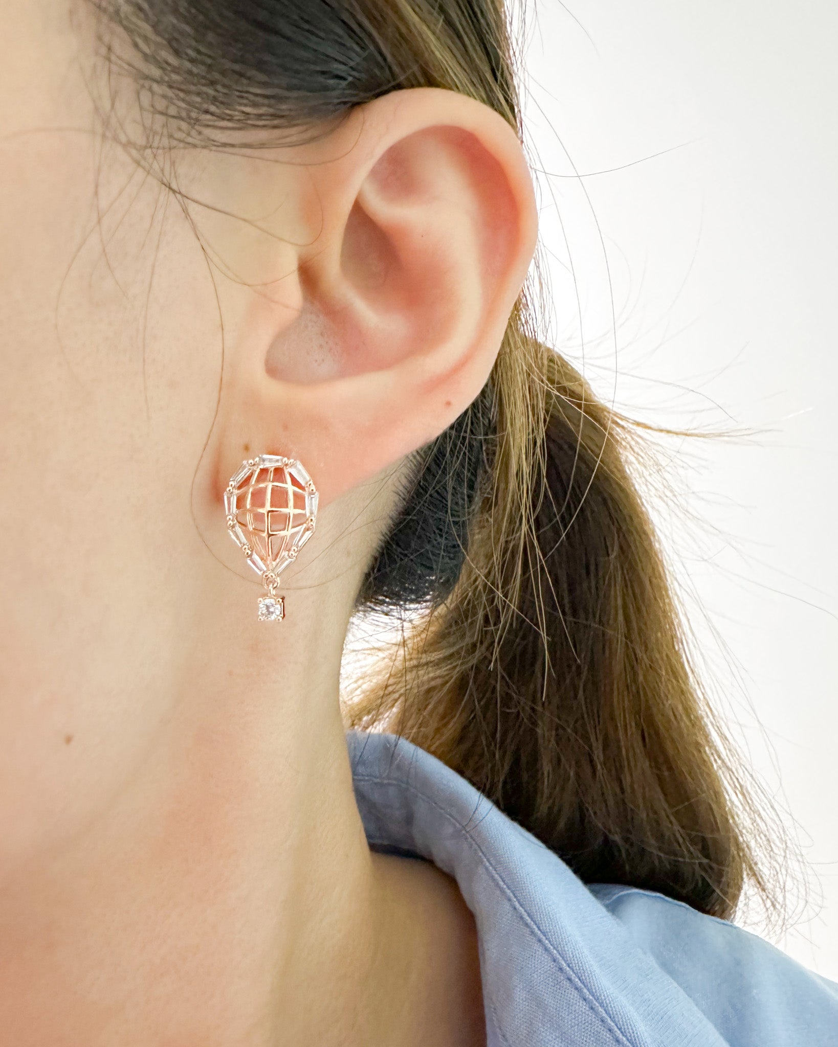 FLO Rose gold earrings studs