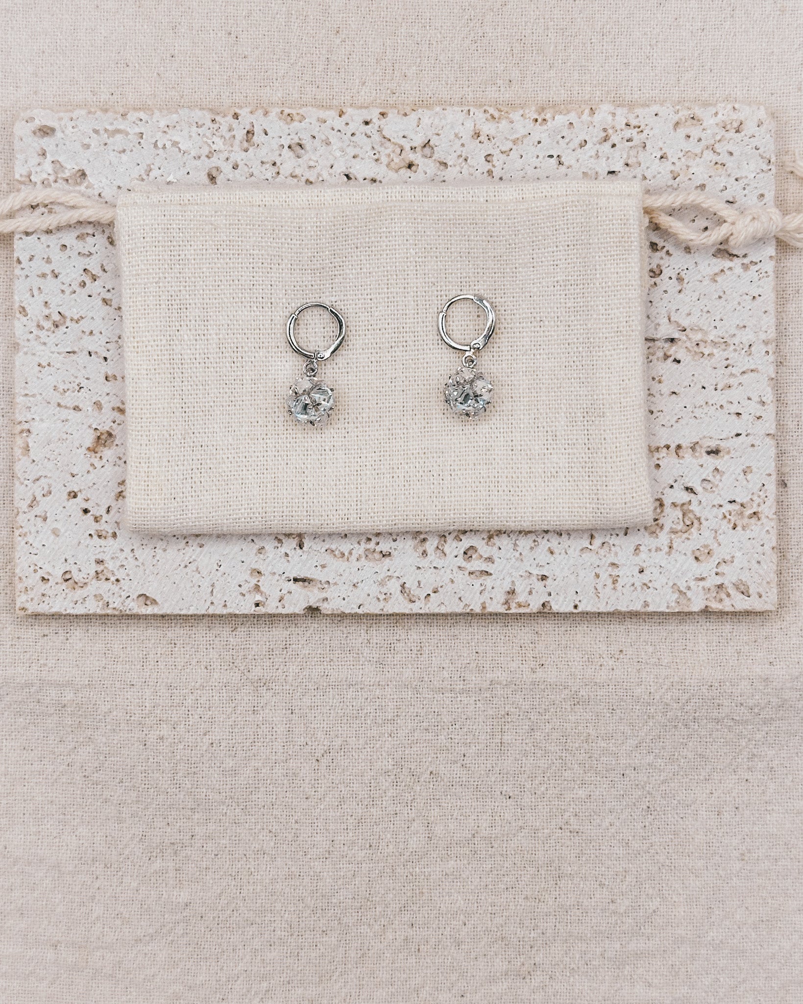 Sparks Huggies Silver Earrings