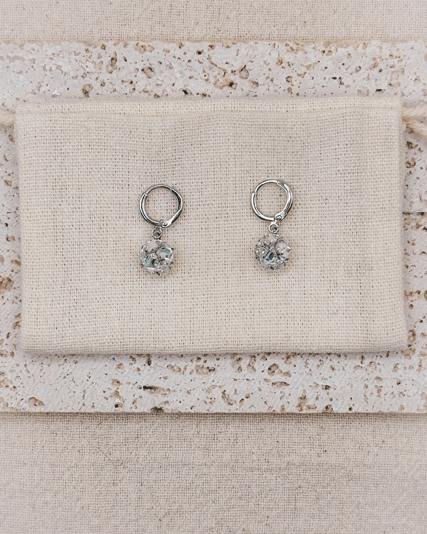 Sparks Huggies Silver Earrings