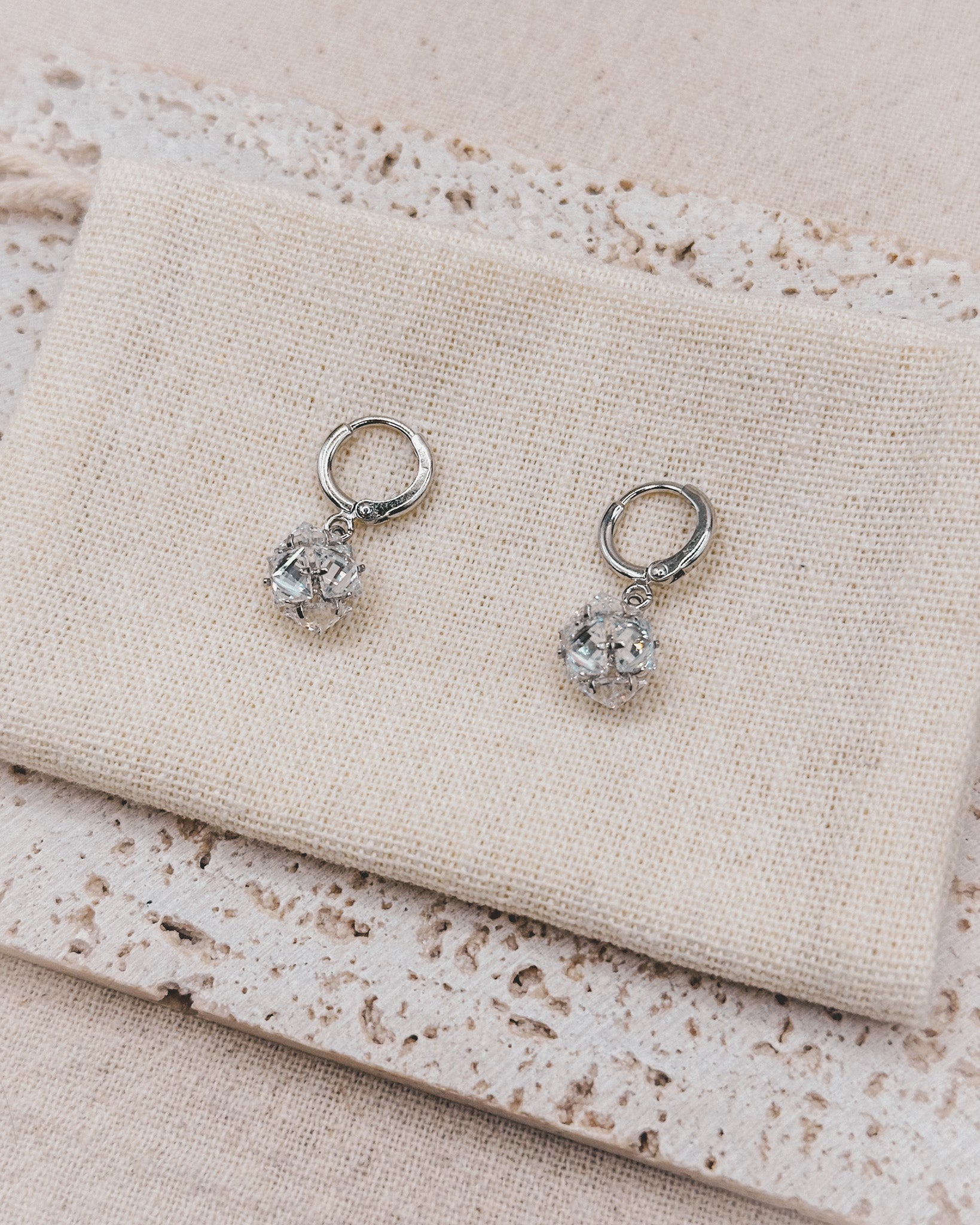 Sparks Huggies Silver Earrings
