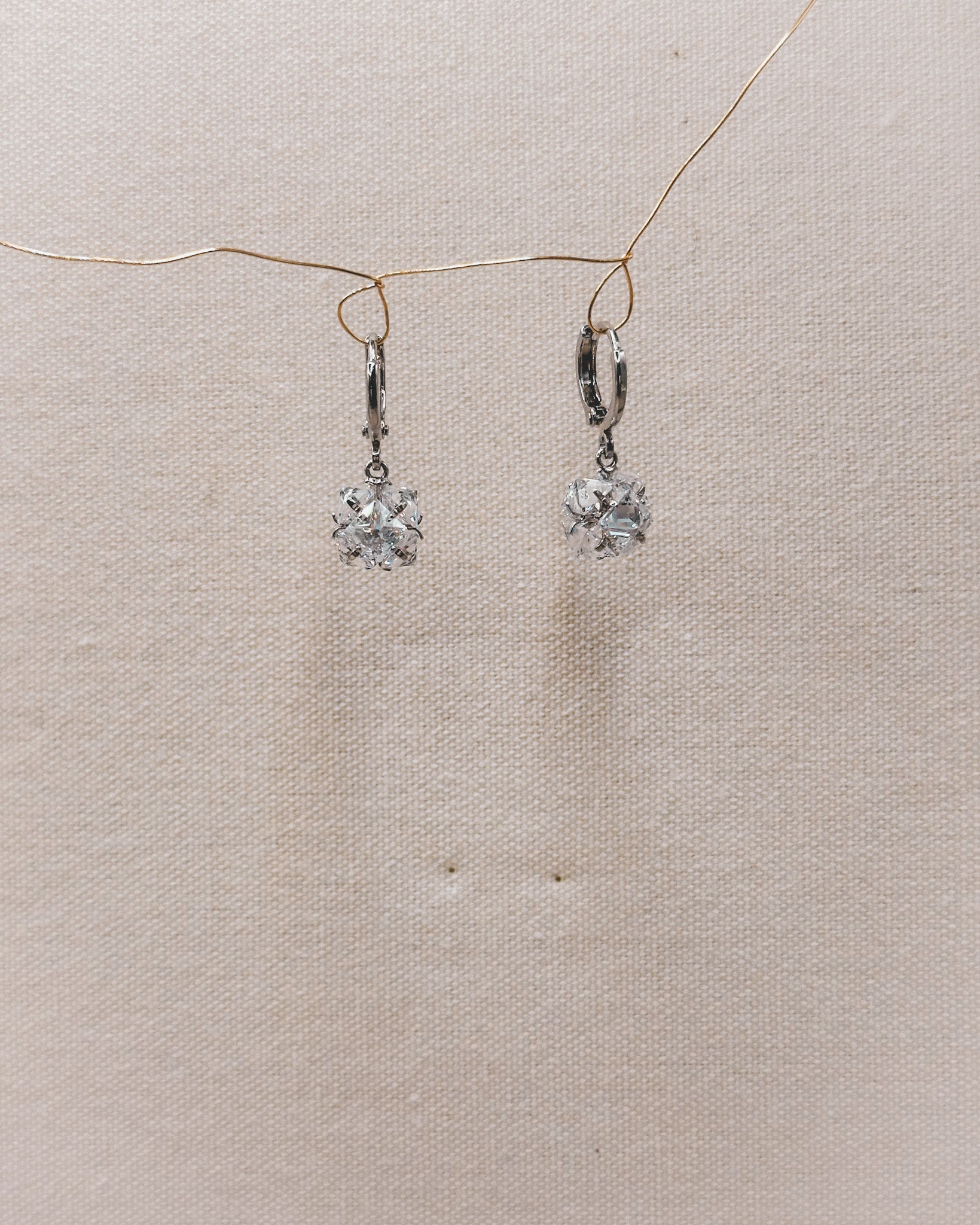 Sparks Huggies Silver Earrings