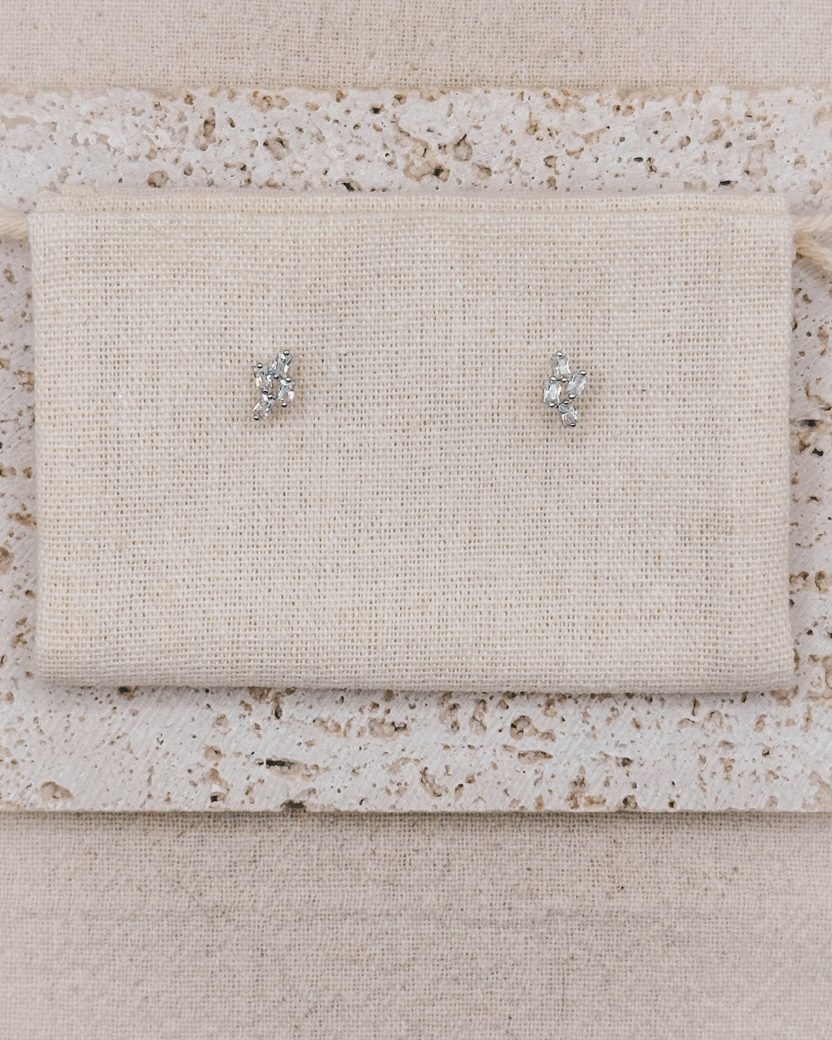 Star Dust Silver Earrings Studs