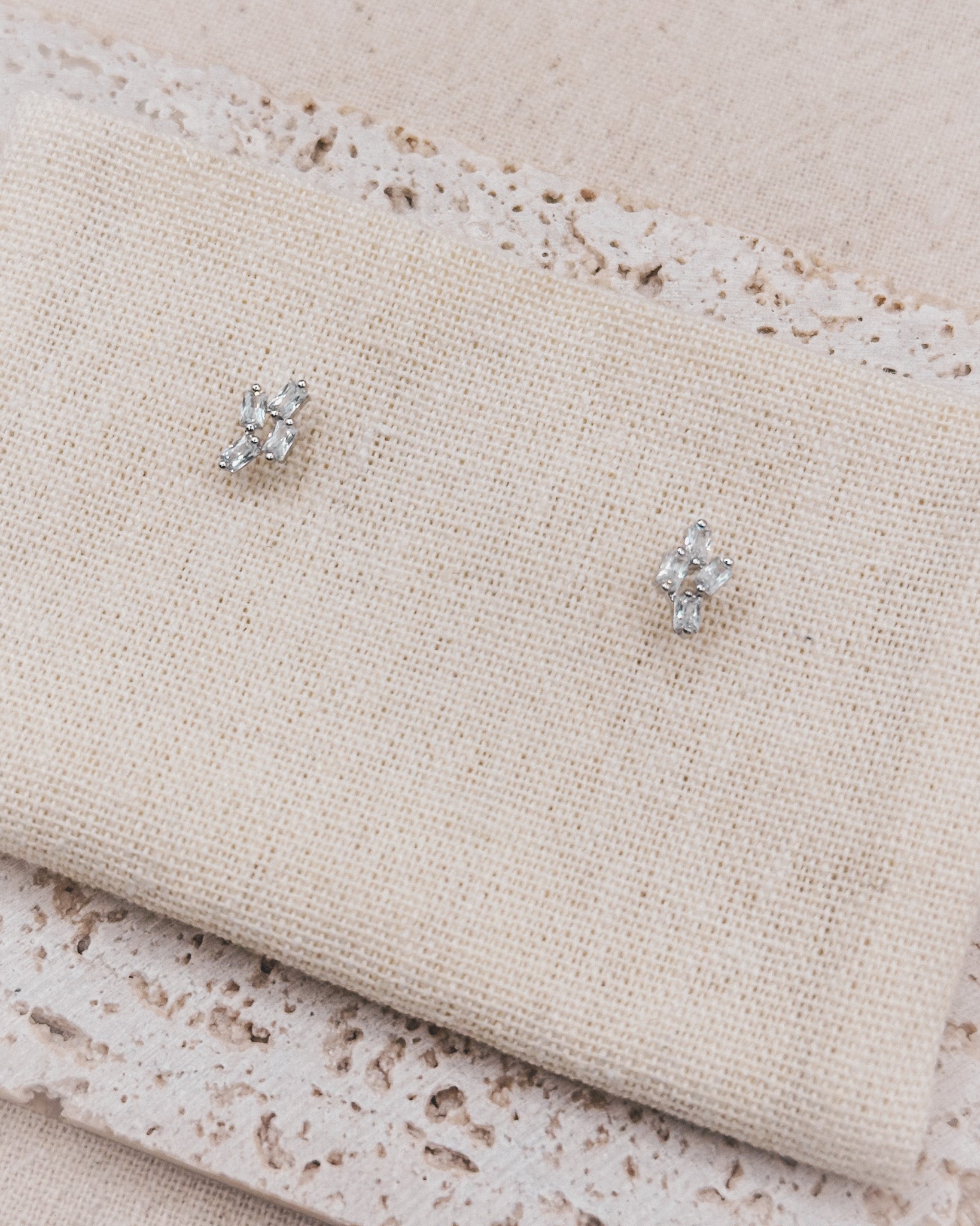 Star Dust Silver Earrings Studs