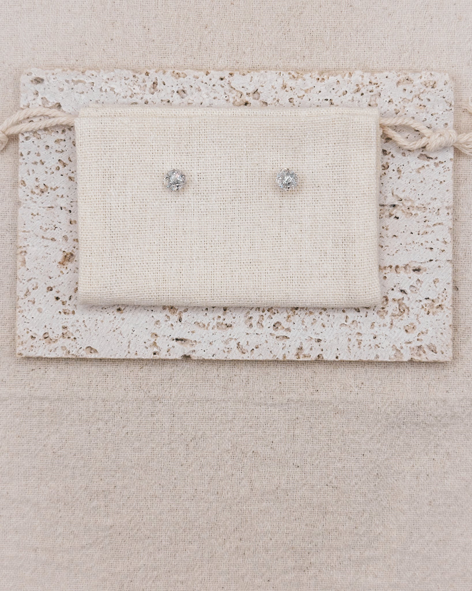 Sparkle Silver Earrings Studs