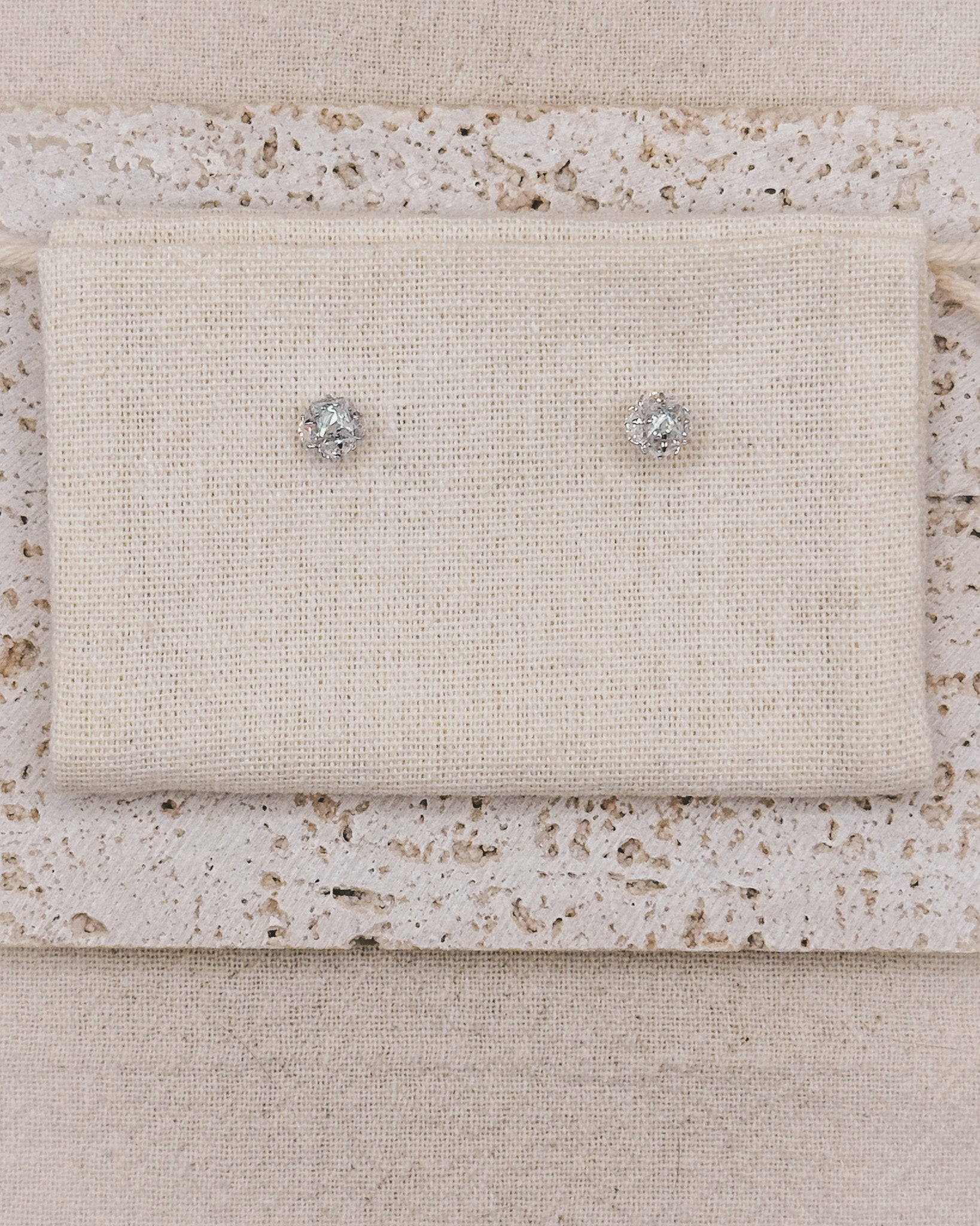 Sparkle Silver Earrings Studs