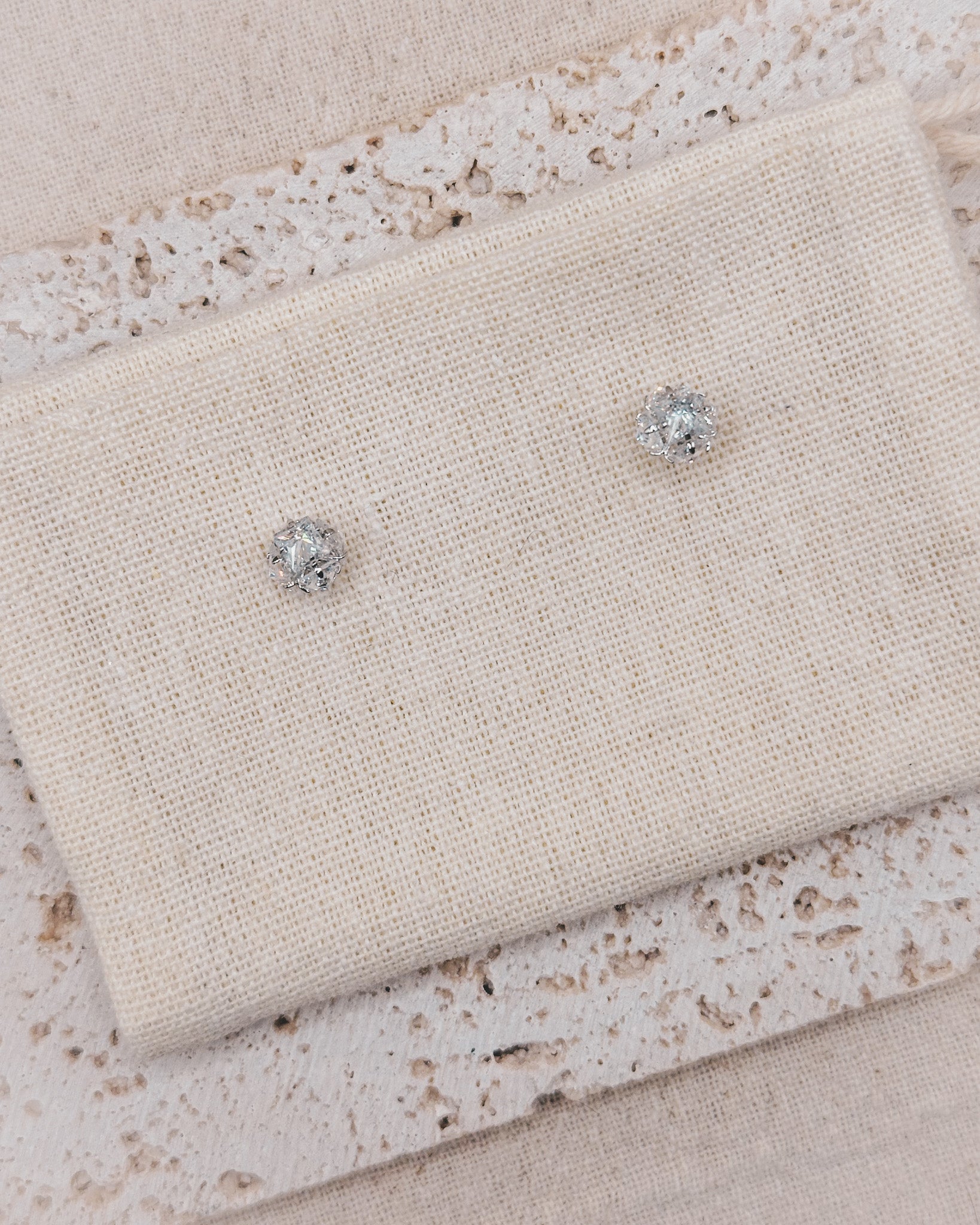 Sparkle Silver Earrings Studs